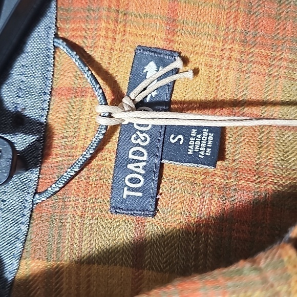 Toad&Co‎ Plaid Autumn Button Shirt Size Small NWT - Picture 3 of 8